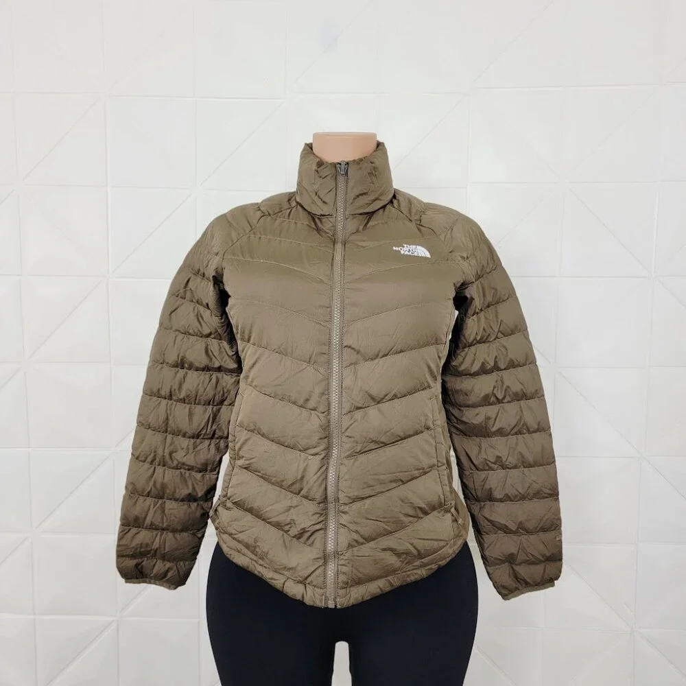 The North Face Women's Army Green Flare 550 Down Quilted Puffer Jacket Size S - Picture 2 of 9